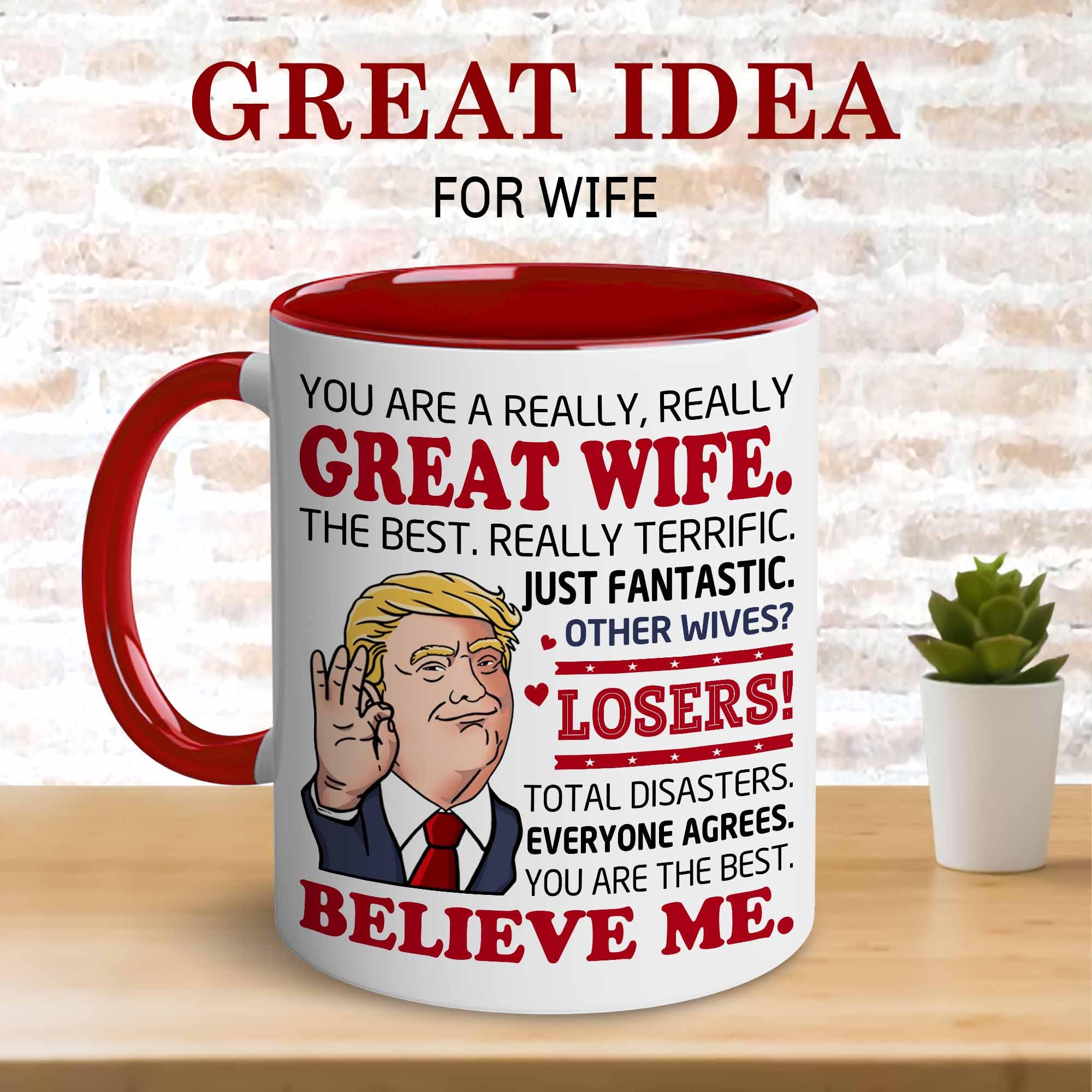 BECHUSKY Wifey Gift Mug humor – a thoughtful present for her special day.