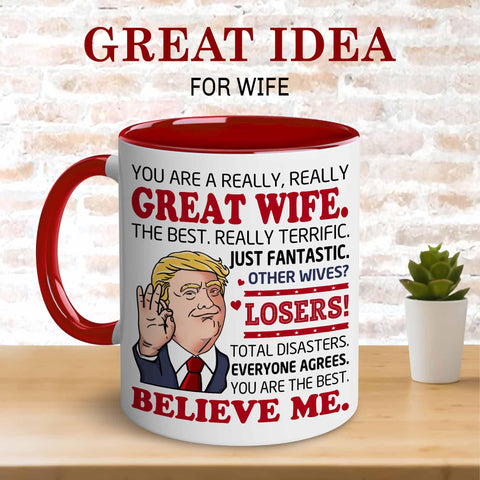 BECHUSKY Wifey Gift Mug humor – a thoughtful present for her special day.