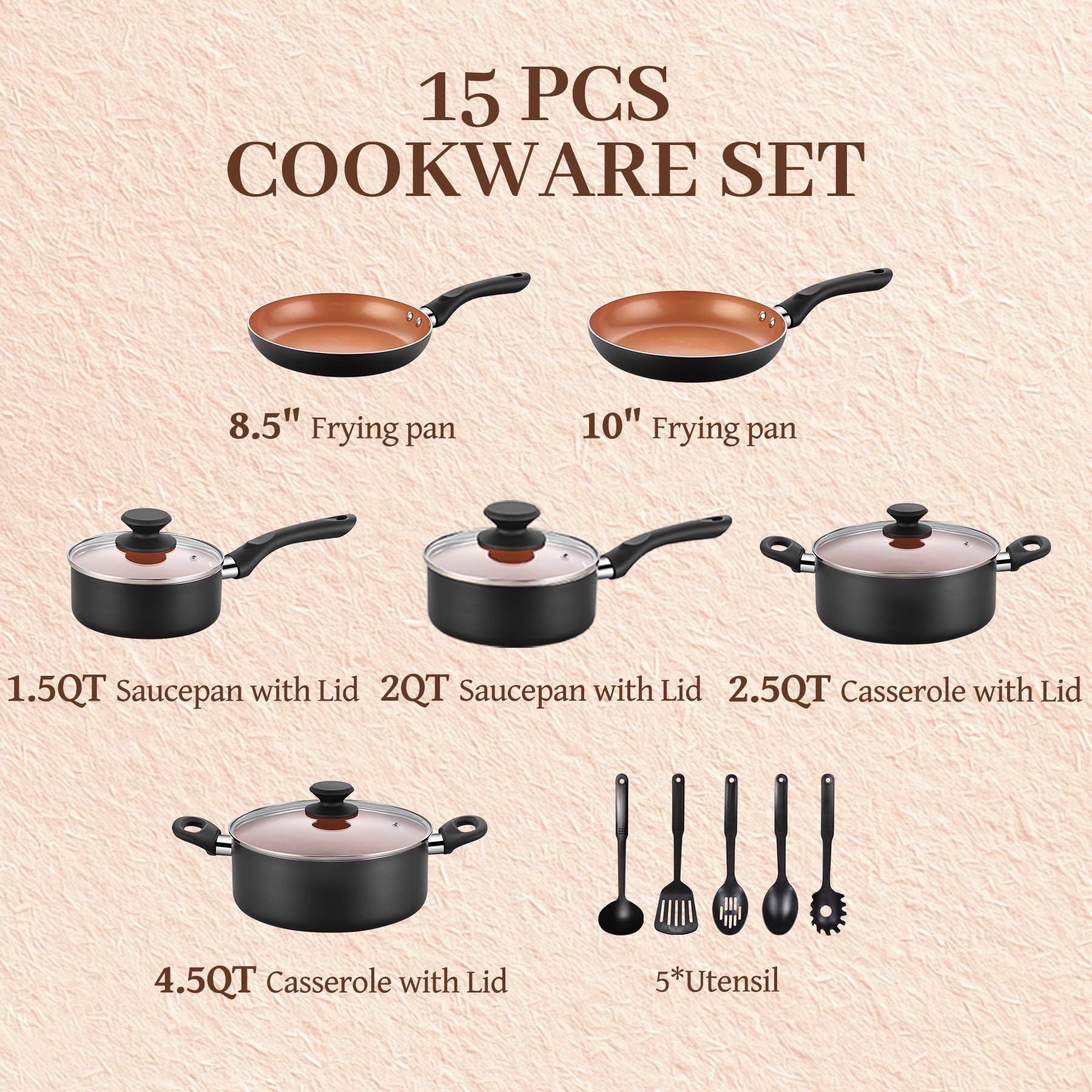 BECIGAR 8-inch frying pan in action for easy nonstick cooking