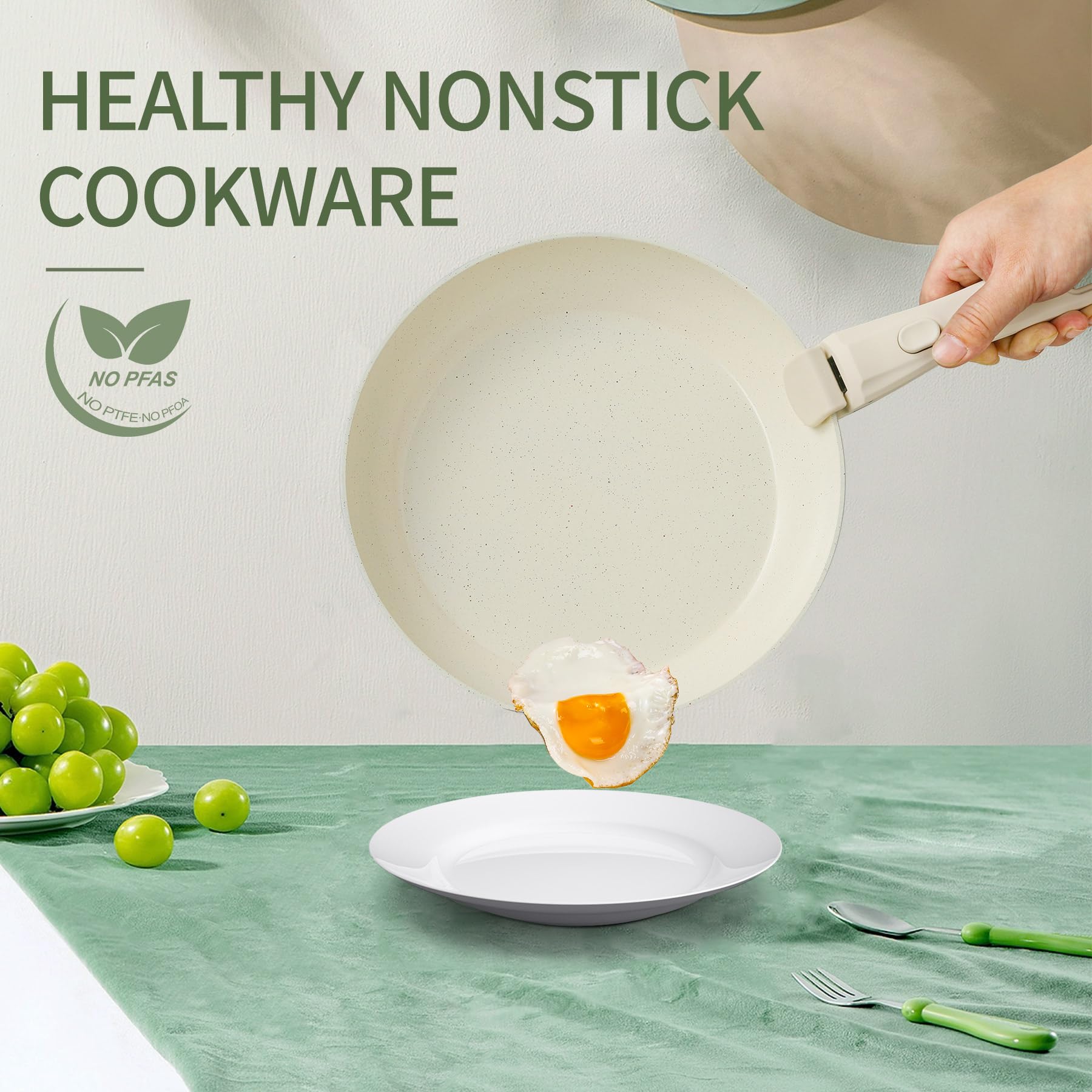 BECIGAR cookware compatible with induction cooktops and other stoves.
