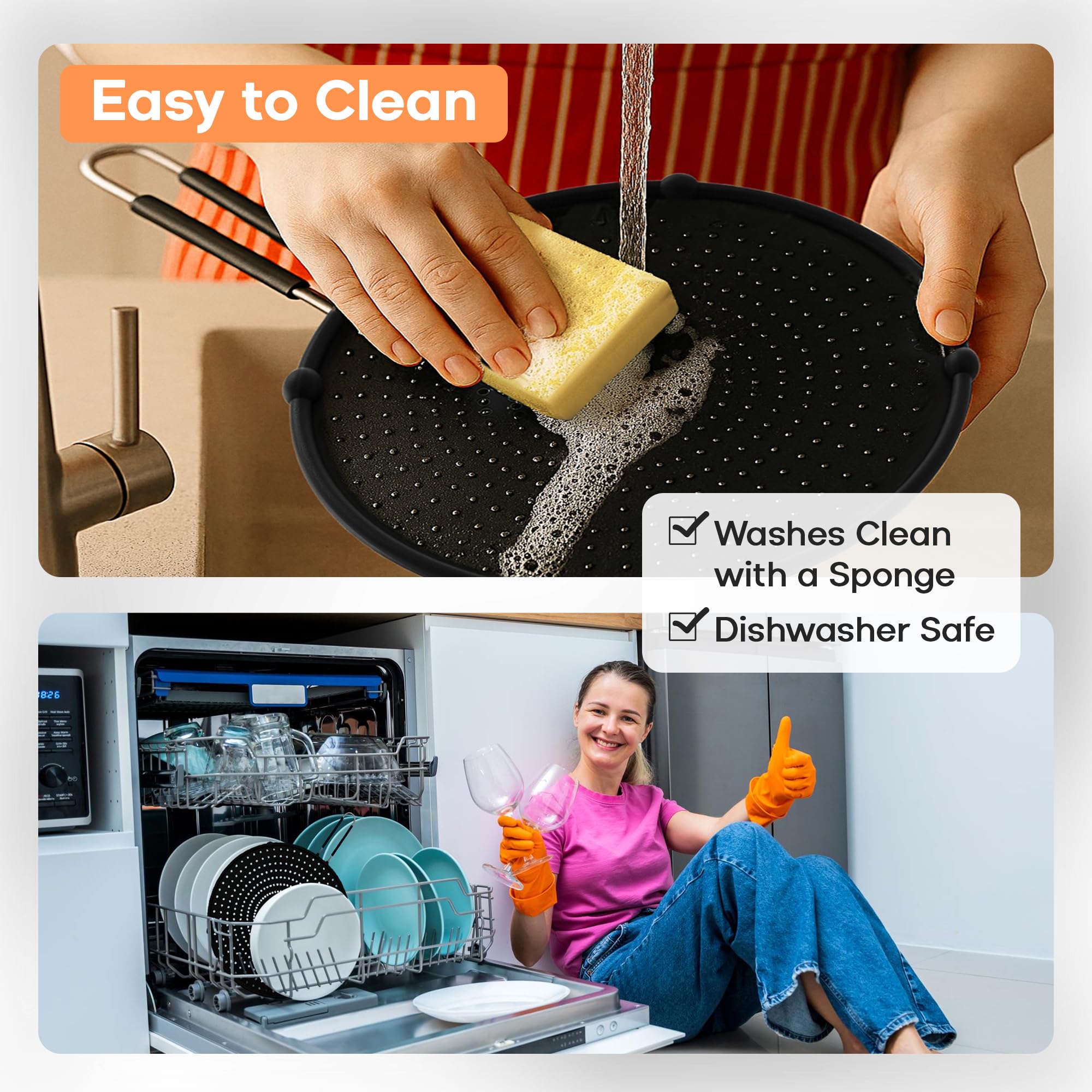 Beckon Ware heat-resistant silicone with stainless steel frame endures high temps.