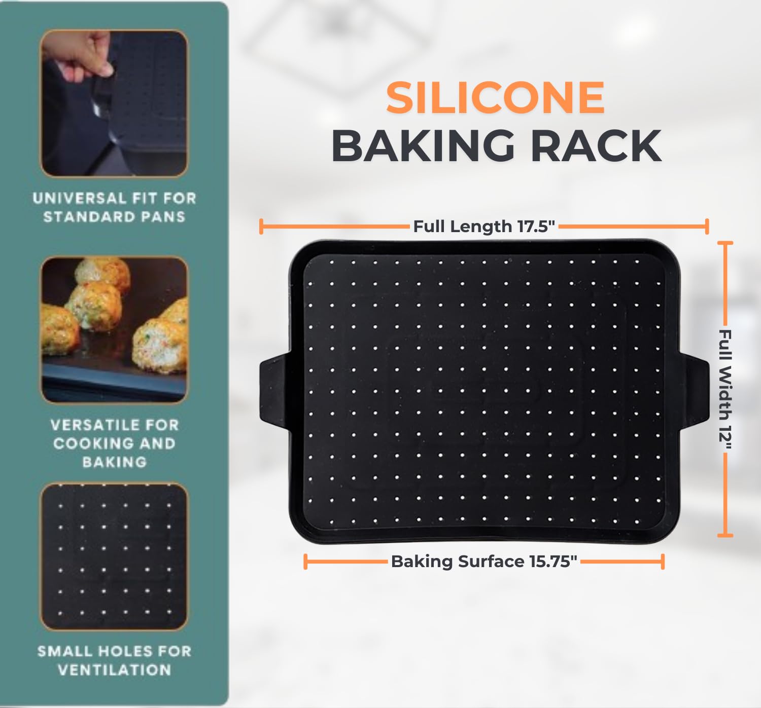 Beckon Ware multi-use baking surface guards pans and countertops from splatter