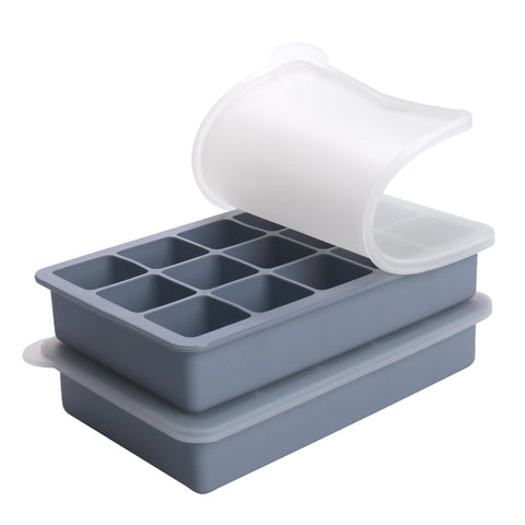 BECOKIT 2-tbsp silicone freezer mold with lids for organized meal prep.