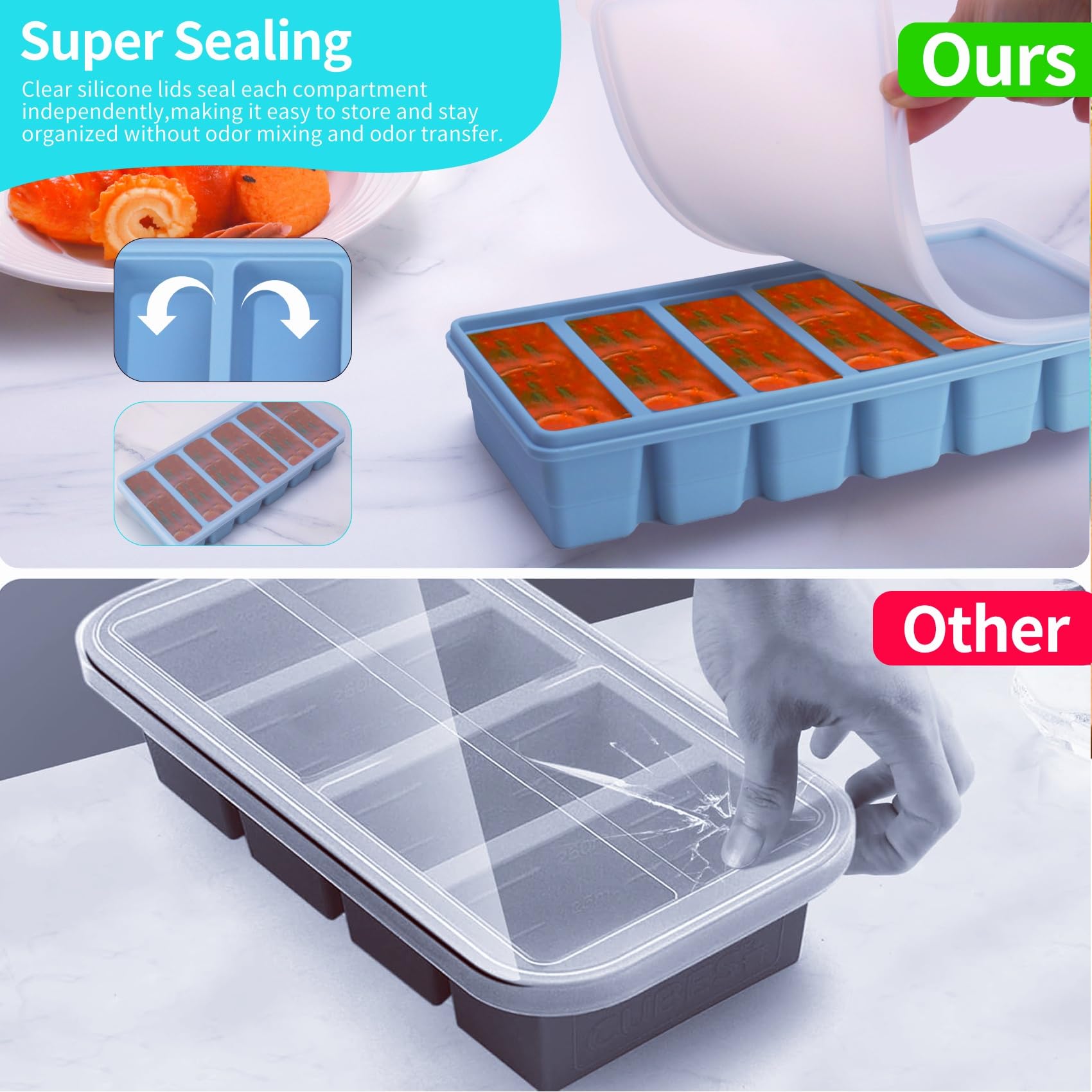 BECOKIT BPA-free platinum silicone durable tray