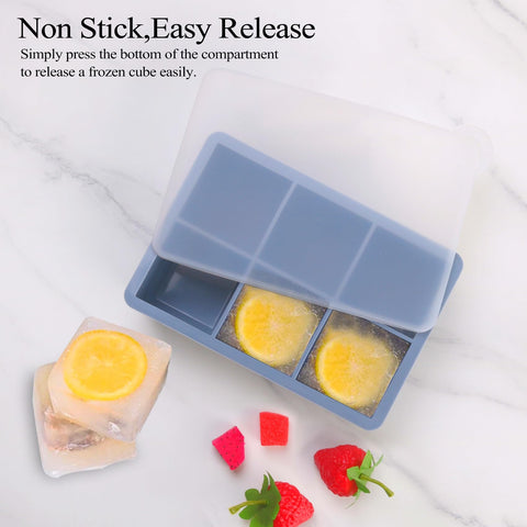 BECOKIT easy-release silicone freezer tray in blue for quick portion popping.