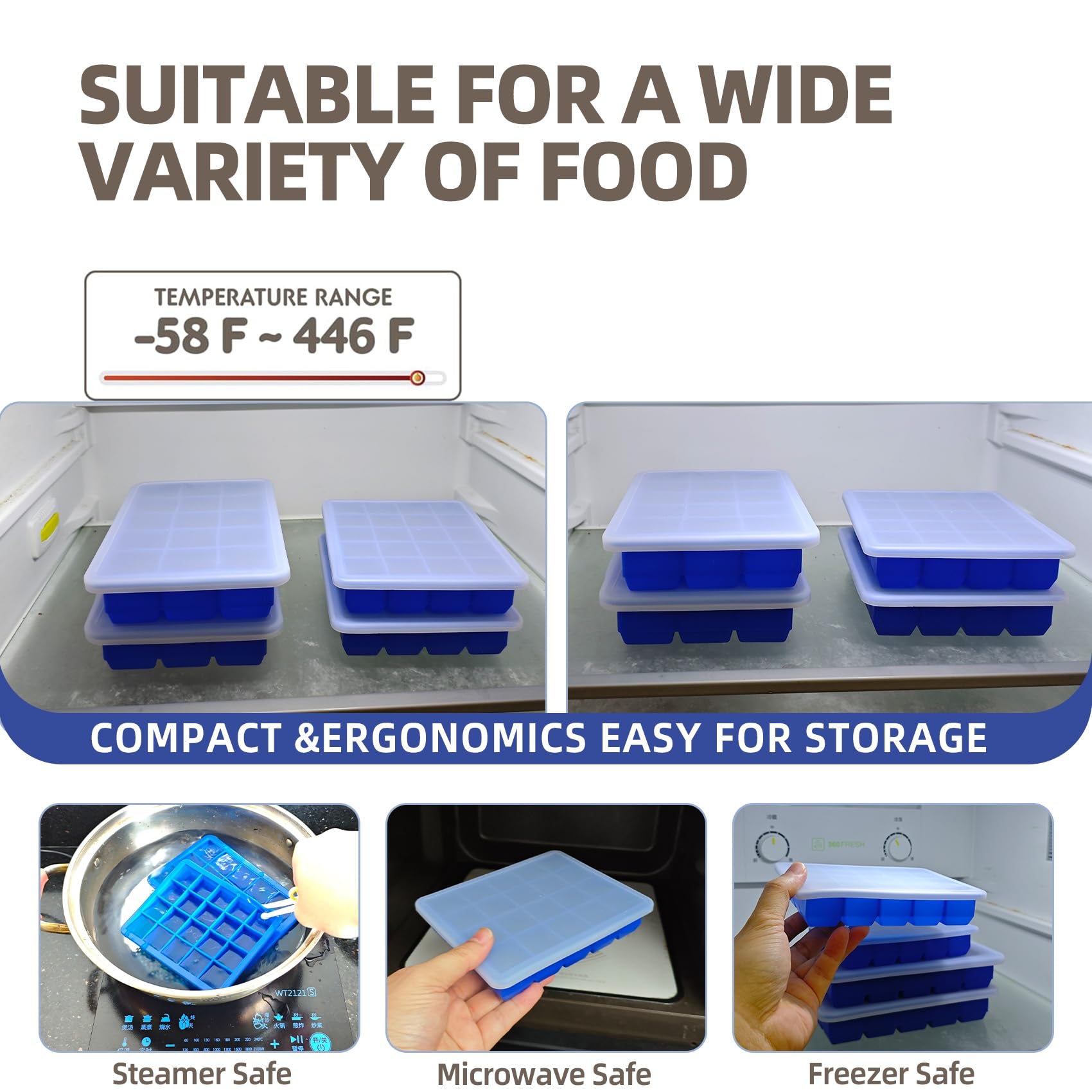 BECOKIT freezer tray lemon juice cubes for ready seasoning