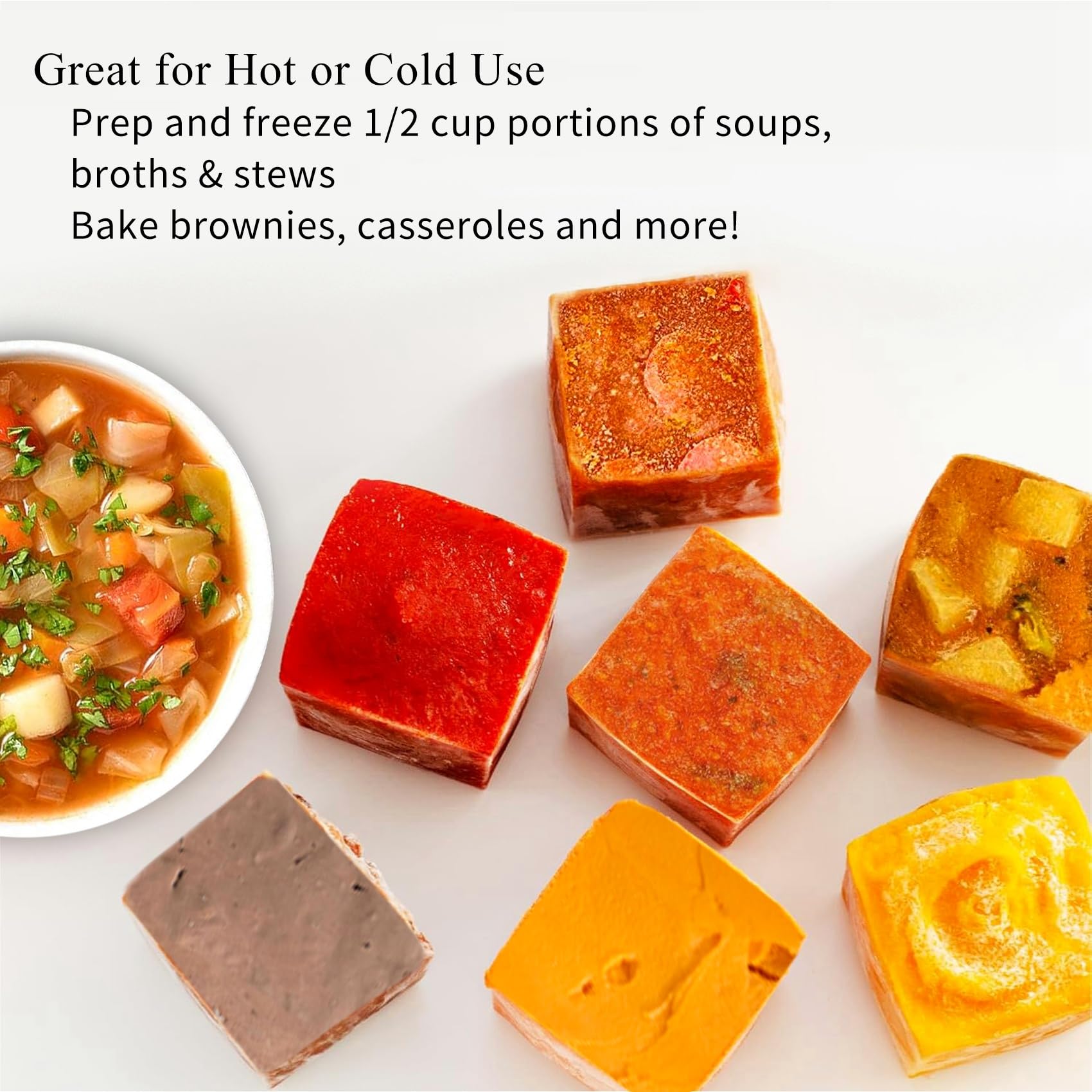 BECOKIT blue lid freezer tray 2-pack for freshness and easy stacking.