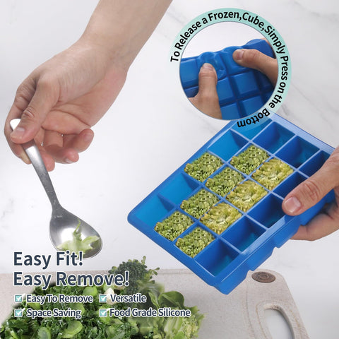 BECOKIT freezer tray pesto storage for neat meals