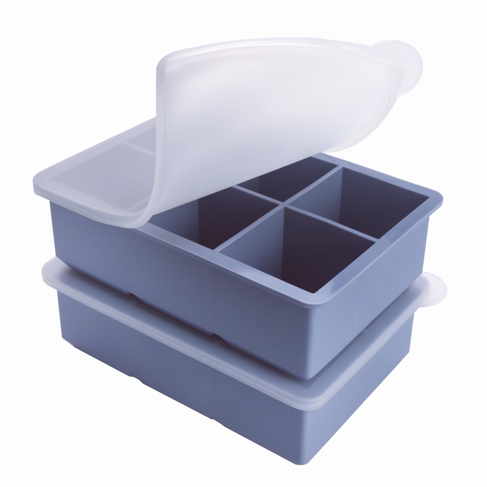 BECOKIT half-cup freezer tray blue 2-pack for organized meal prep and easy release.