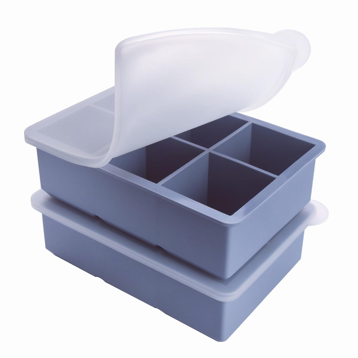 BECOKIT half-cup freezer tray blue 2-pack for organized meal prep and easy release.