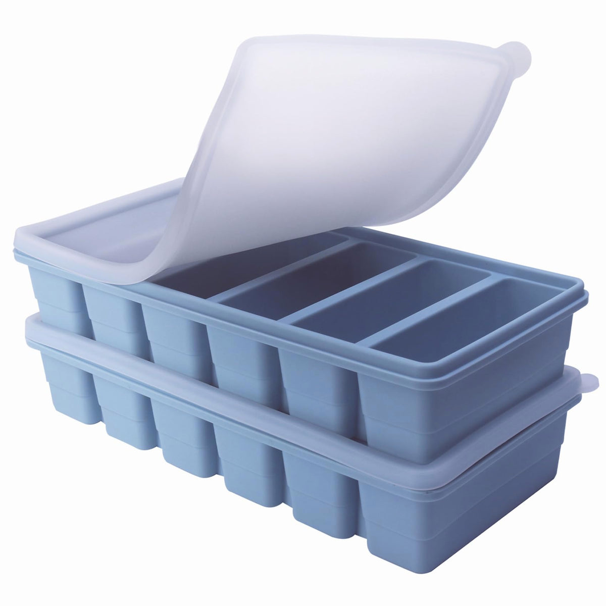 BECOKIT half-cup freezer tray blue 2-pack for precise meal portions