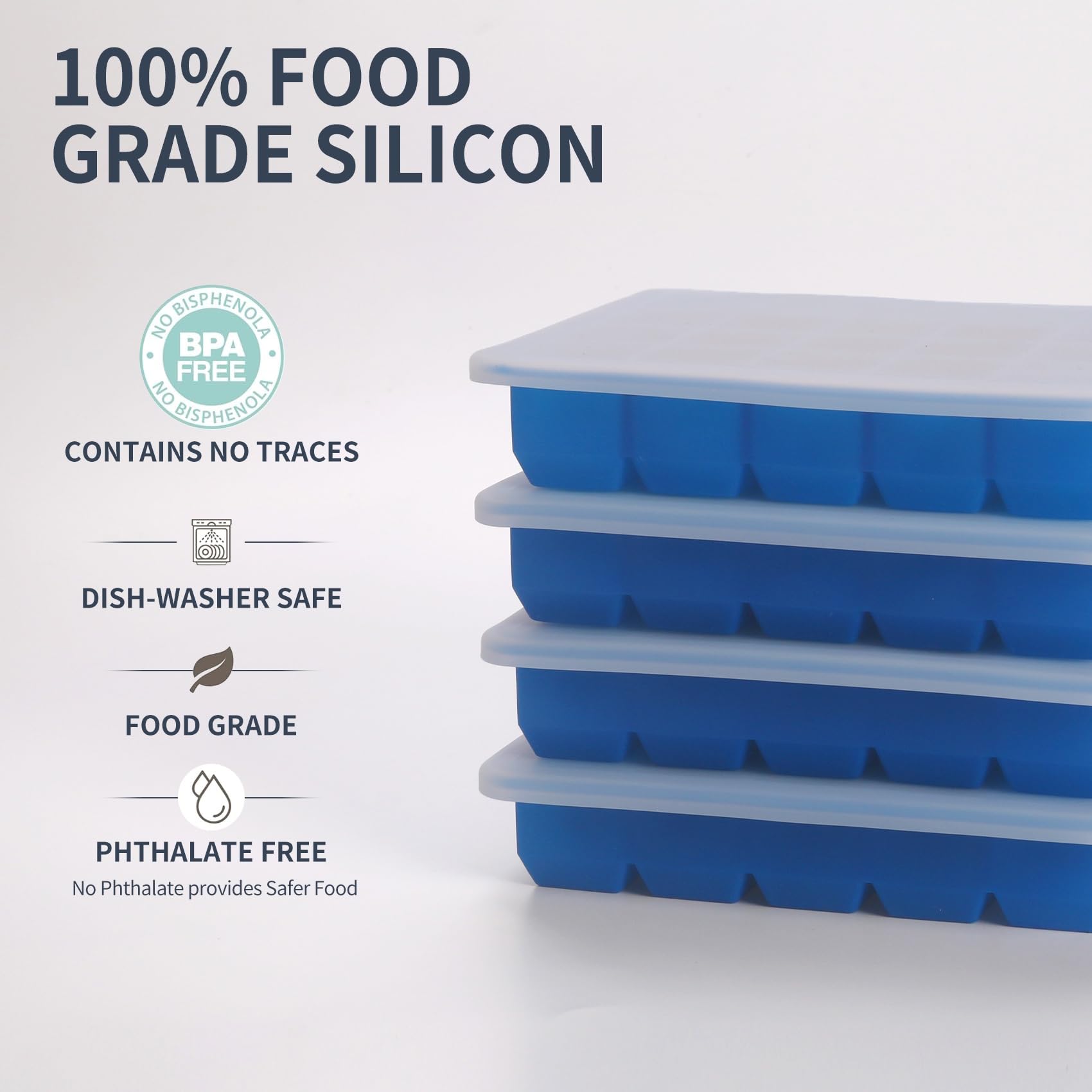BECOKIT silicone freezer container with airtight lid keeps leftovers fresh