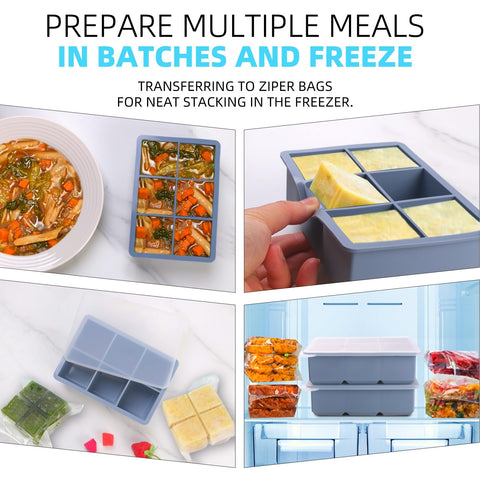 BECOKIT stackable blue freezer tray saves space in your freezer.