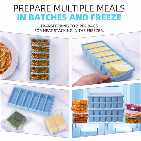 BECOKIT stackable freezer trays save freezer space