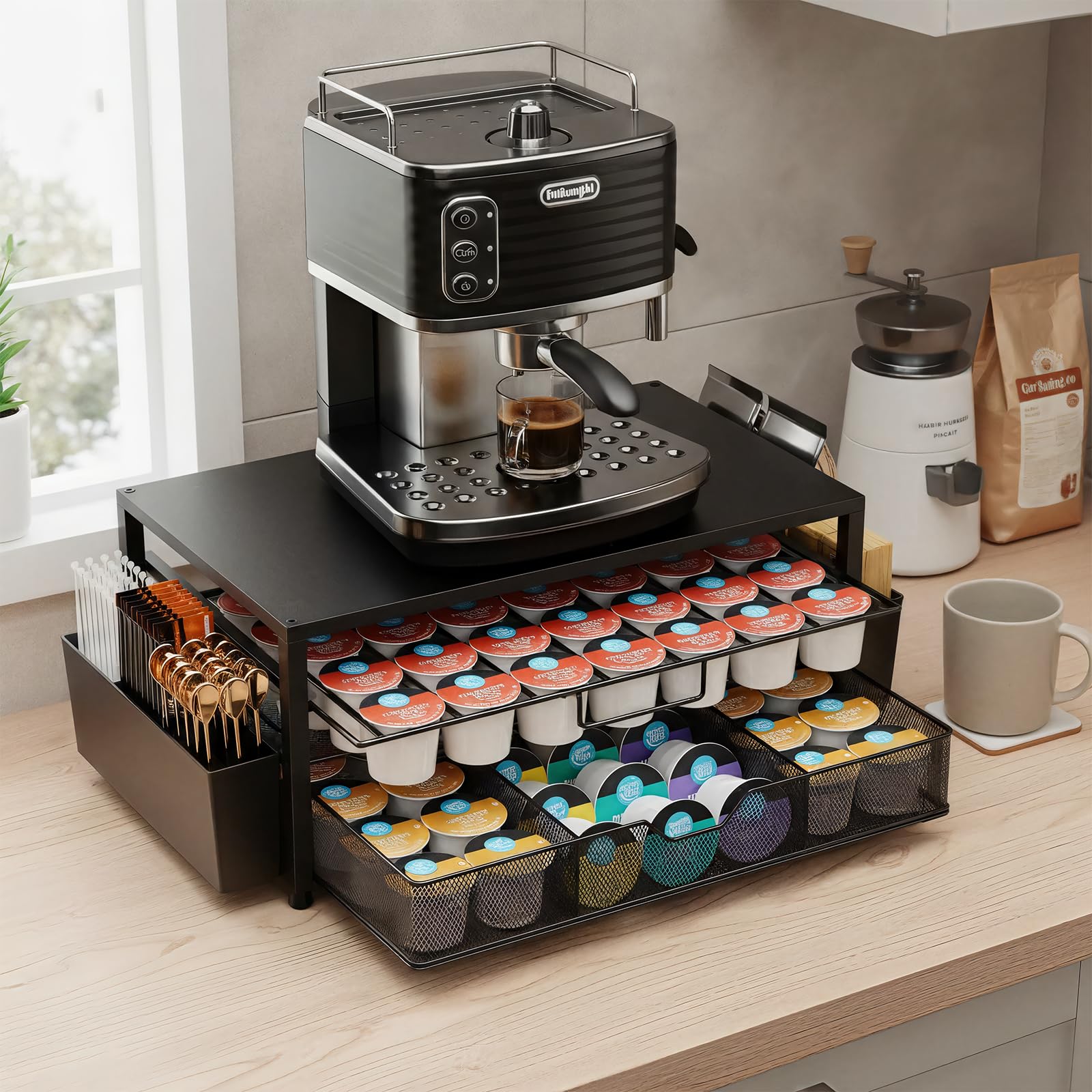 Becomrock K Cup Holder Organizer makes a gift-ready upgrade for coffee lovers.
