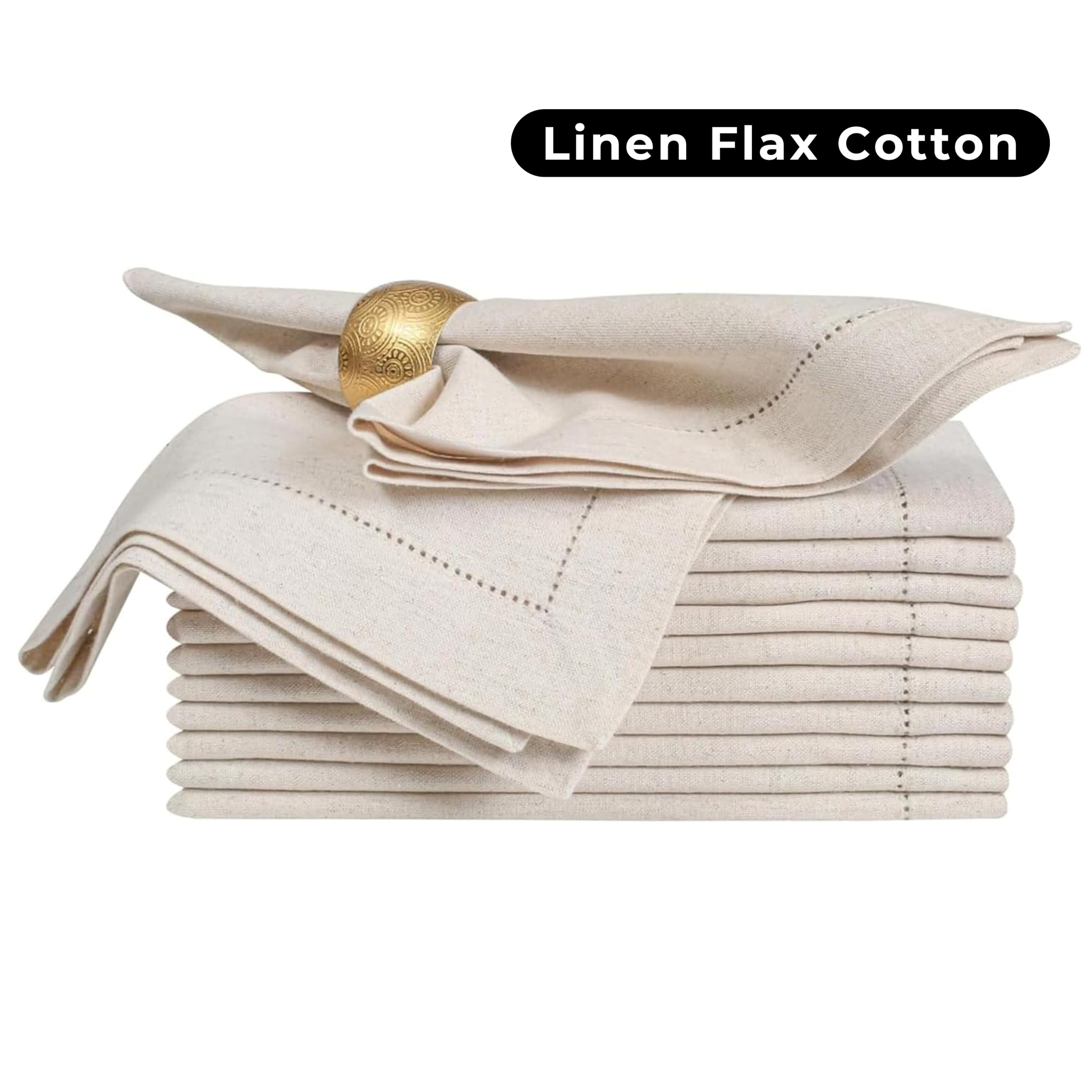 Bedding Craft linen flax cotton fabric adds soft, timeless style to dining.