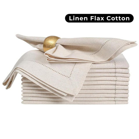 Bedding Craft linen flax cotton fabric adds soft, timeless style to dining.