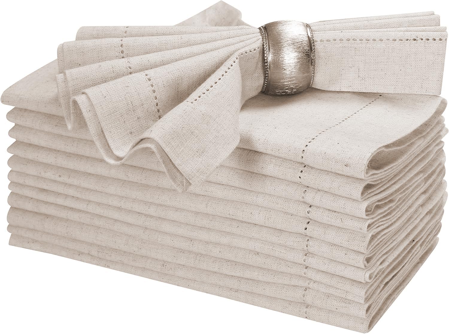 Bedding Craft linen napkins in natural 18x18 ideal for elegant everyday dining and weddings