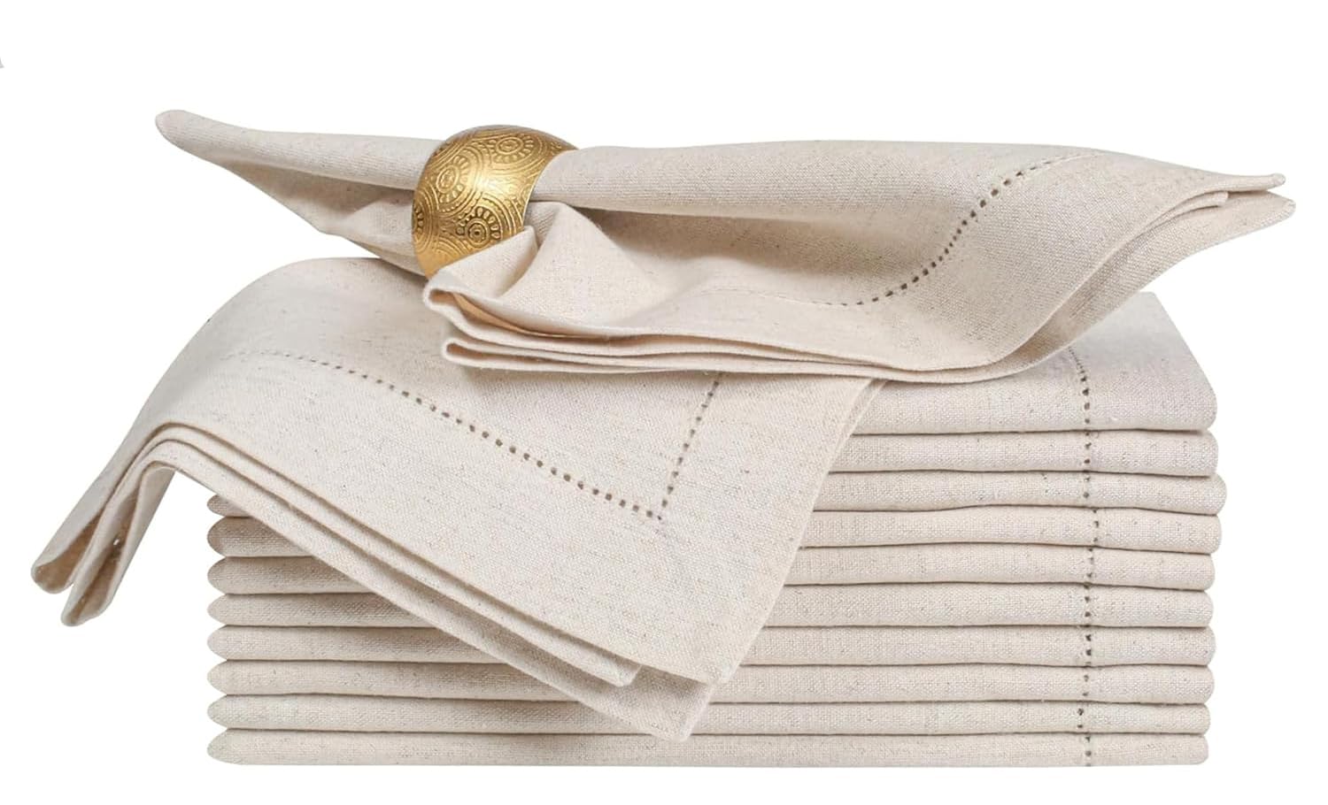 Bedding Craft closeup highlights rich texture of linen blend fabric.