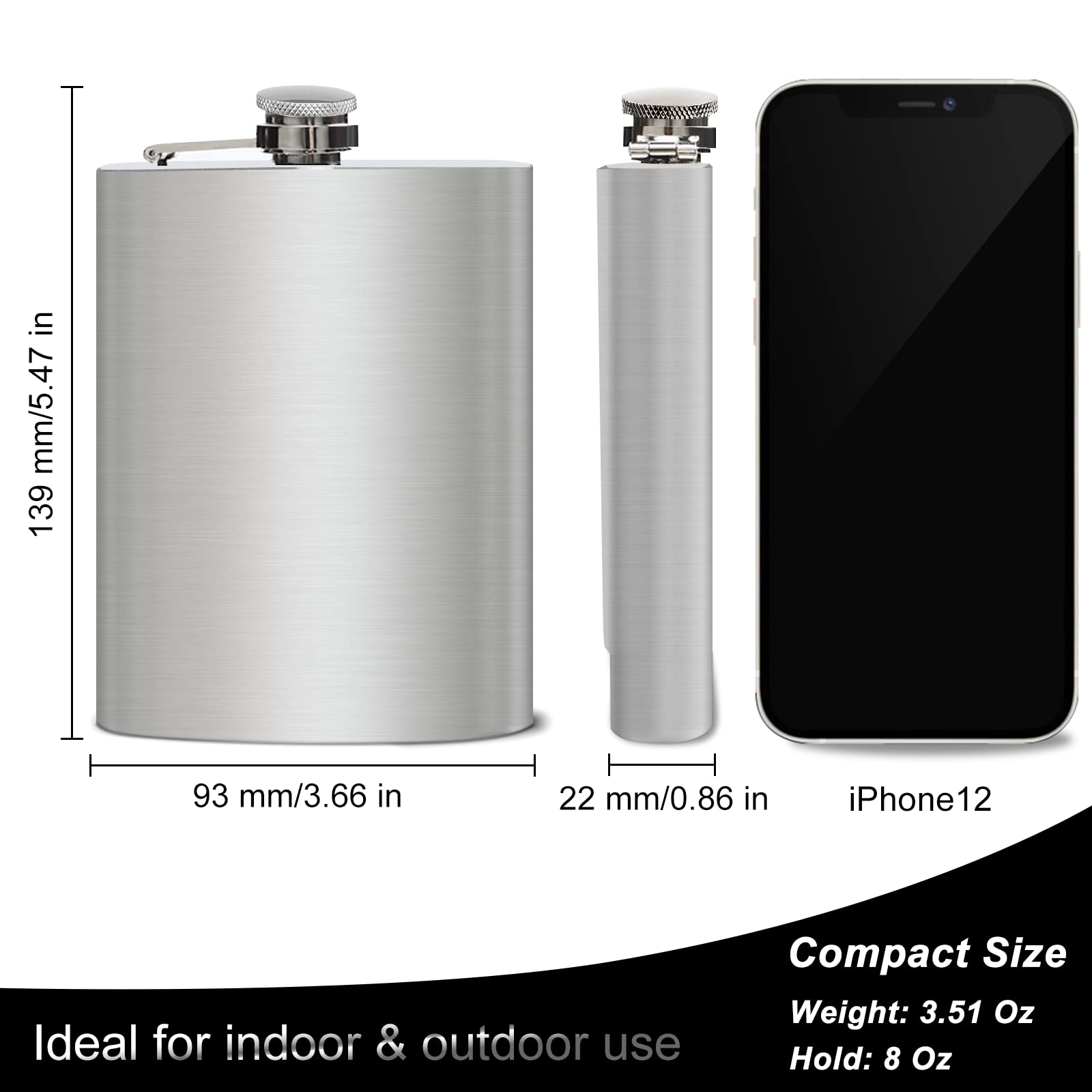 BEDEONE 304 stainless steel flask resists corrosion and preserves beverage quality