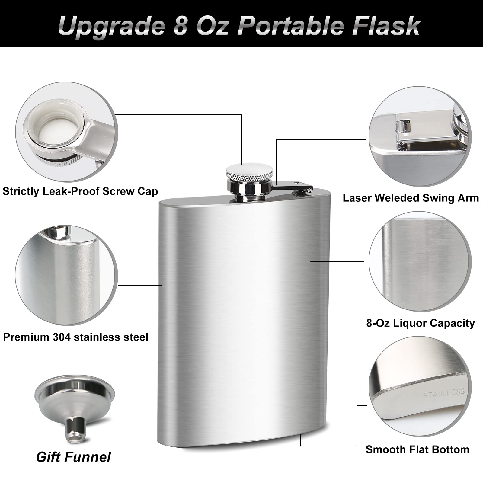 BEDEONE flask with included funnel for easy refilling on adventures