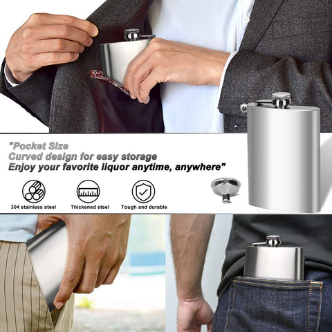 BEDEONE versatile 8oz flask for outdoor trips and multi occasion use