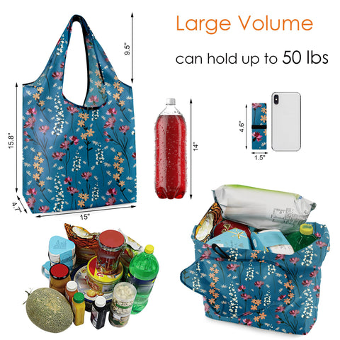 BeeGreen aesthetic tote floral accent pattern supports shopping trips