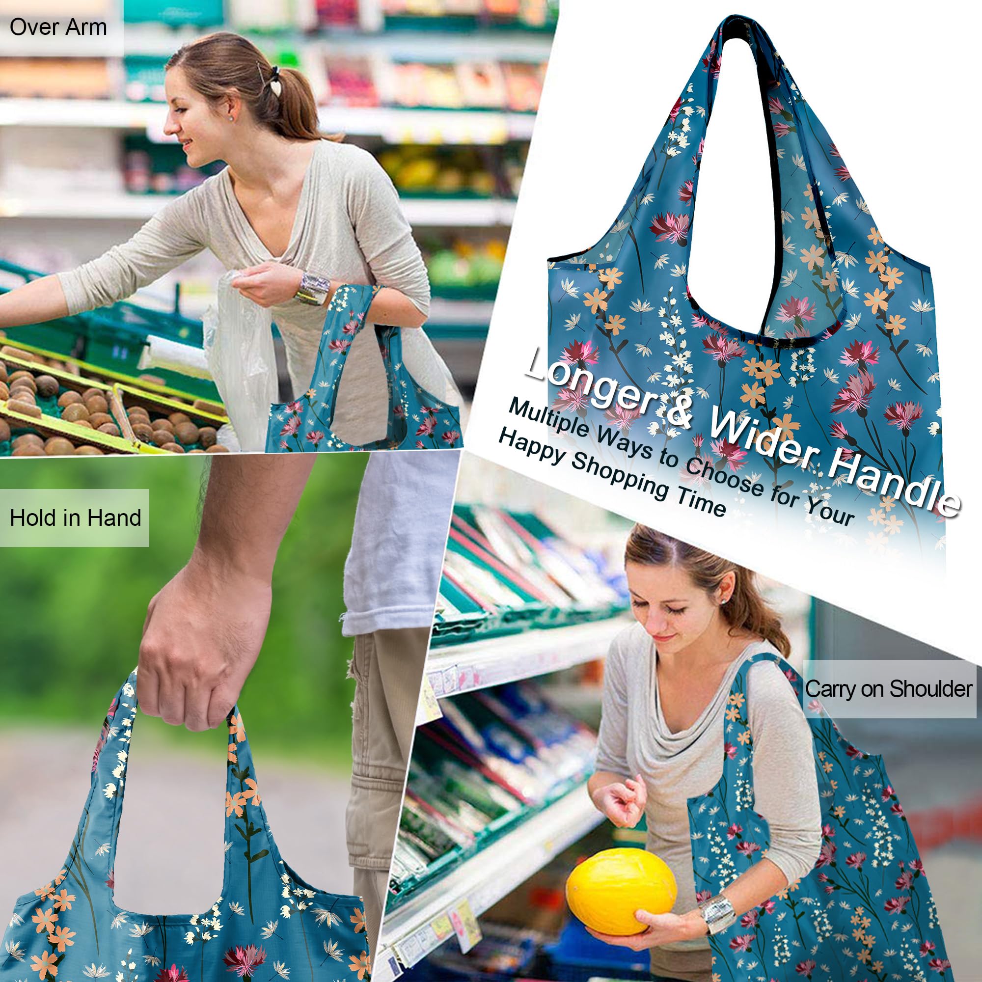BeeGreen tote wildflower pattern great for picnics and travel