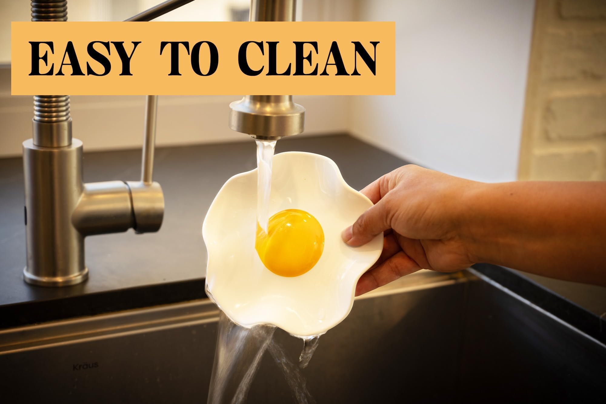 Bee! heat-resistant ceramic spoon rest endures high temps during stovetop use.
