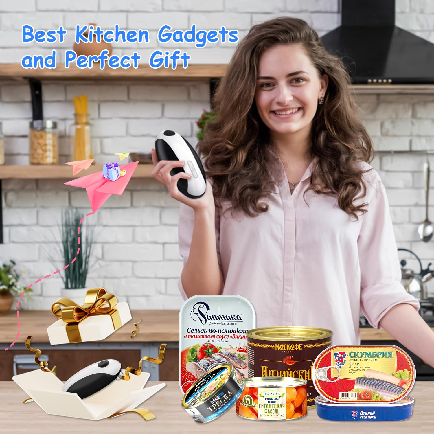 BeEcone Electric Can Opener ergonomic design reduces hand strain.