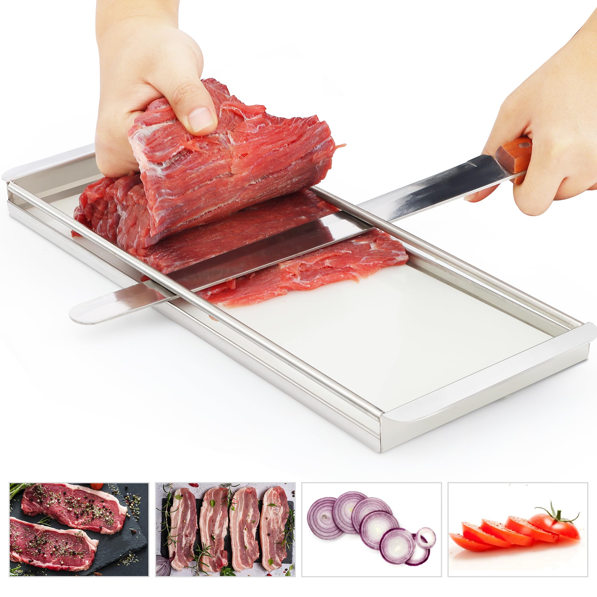 Beef Jerky Slicer Kit cutting board included for clean prep