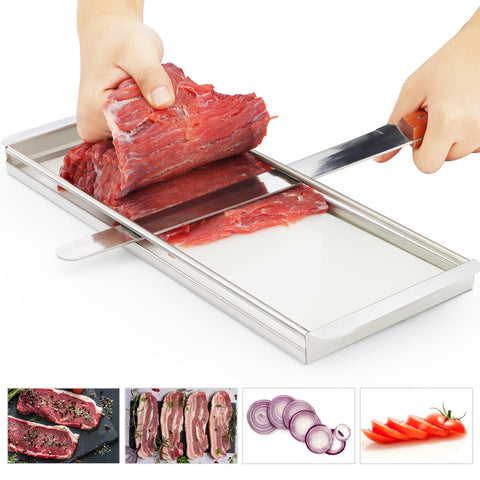Beef Jerky Slicer Kit cutting board included for clean prep