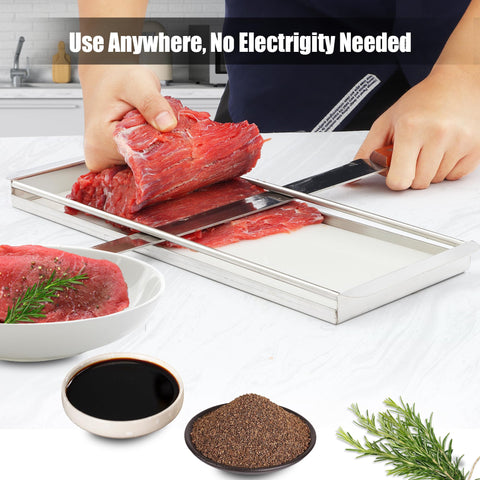 Beef Jerky Slicer Kit food-safe plastic sheets support safe slicing
