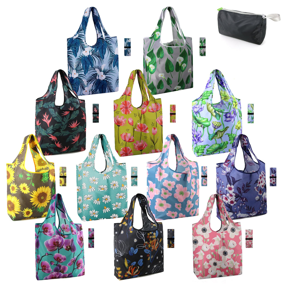 BeeGreen bag folded compactly for easy storage and on-the-go shopping.