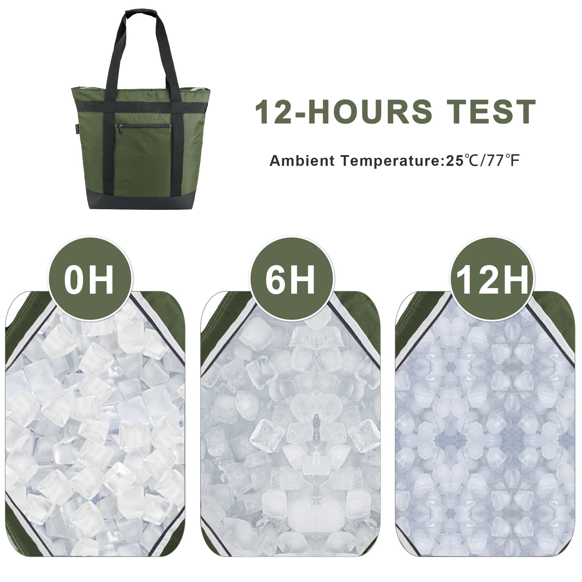 BeeGreen cooler bag side view highlighting compact profile for easy carry.