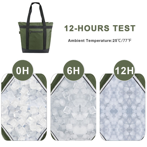 BeeGreen cooler bag side view highlighting compact profile for easy carry.