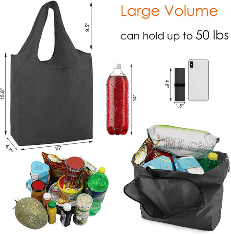 BeeGreen DIY reusable grocery bag loaded with groceries showcases large capacity.