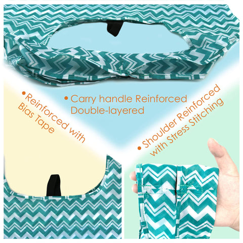 BeeGreen durable lightweight polyester construction supports heavy groceries.