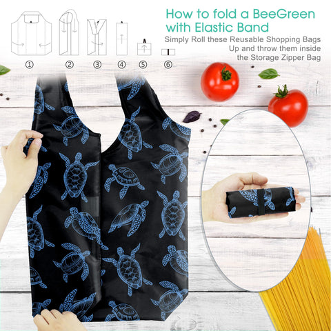 BeeGreen Durable polyester tote ready for heavy groceries.