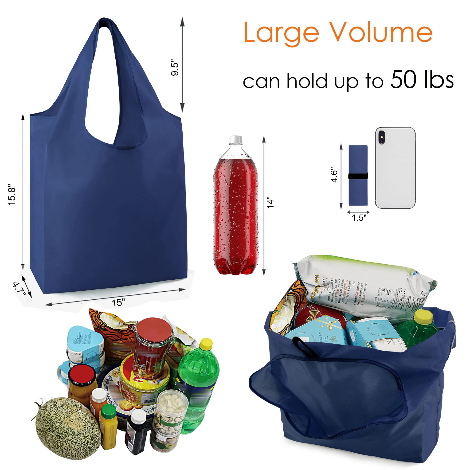 BeeGreen durable tote bags with 50 lb capacity for heavy groceries.
