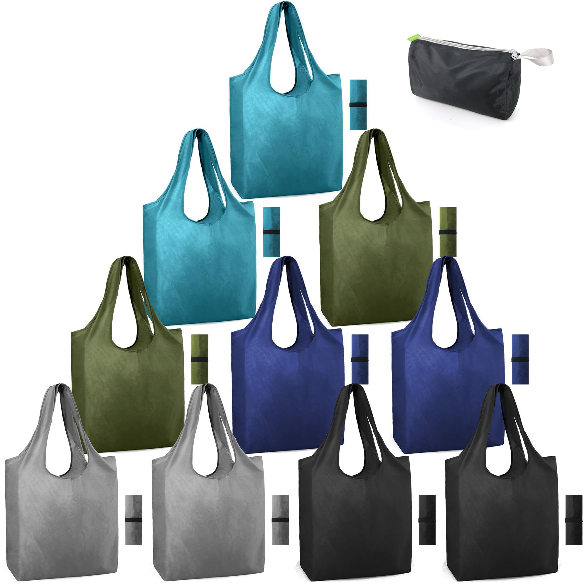 BeeGreen folded bags in pouch showcase compact carry for on-the-go shoppers.