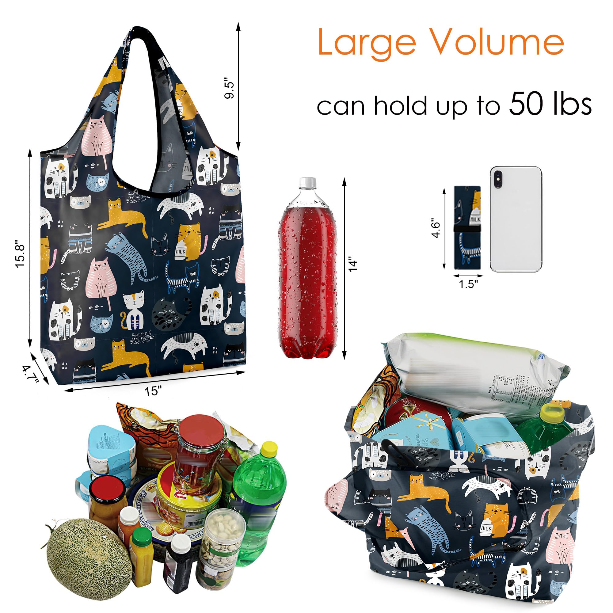 BeeGreen heavy-duty tote with 50 lb capacity keeps groceries secure.