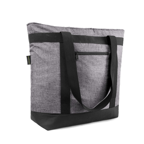BeeGreen insulated cooler bag with charcoal handles for easy grocery transport
