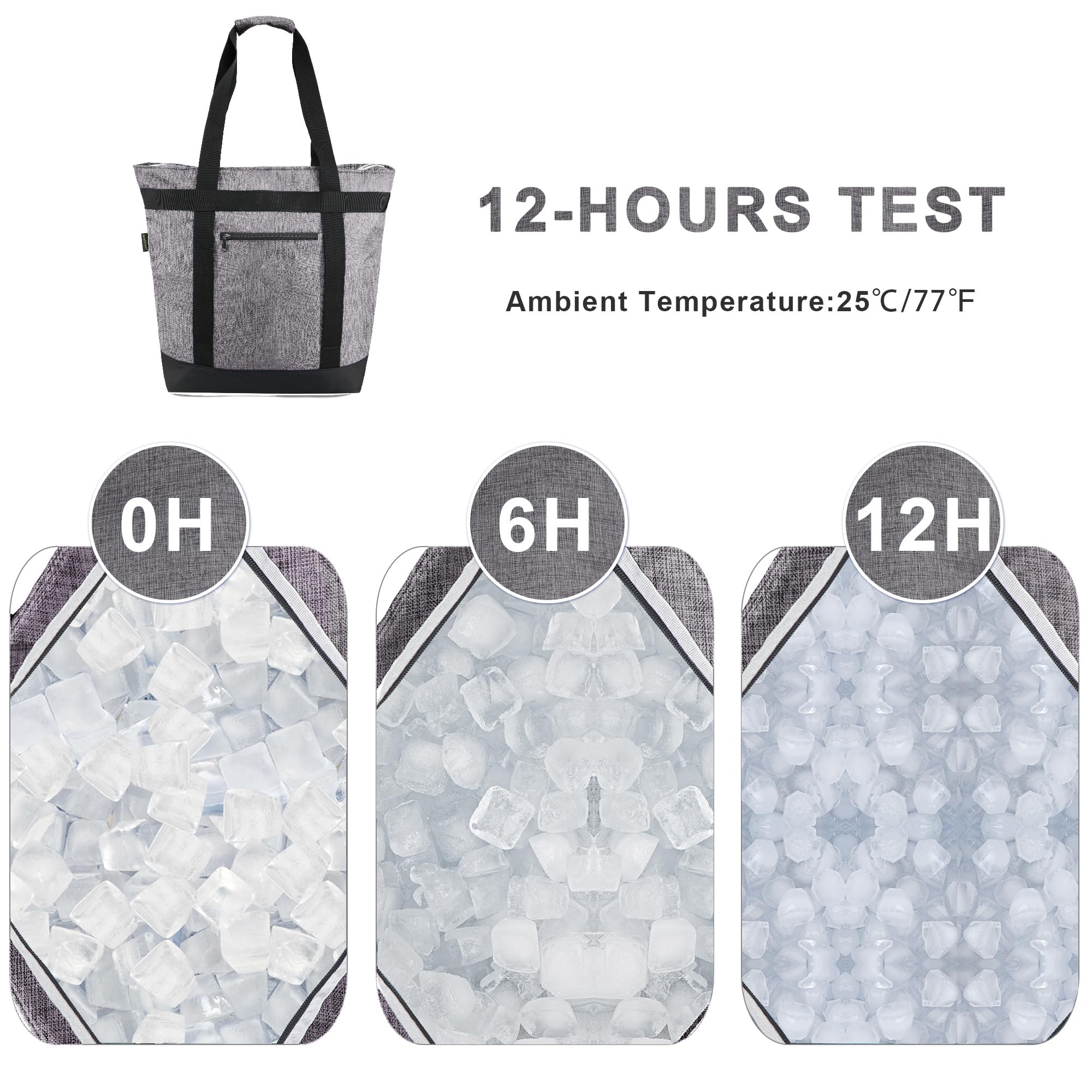 BeeGreen large-capacity cooler bag holds over 50 lbs for groceries