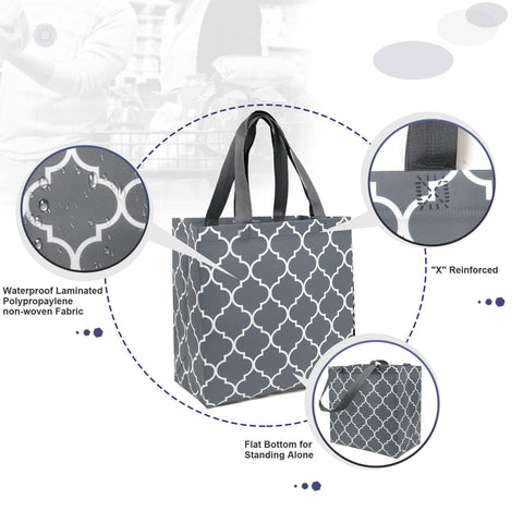 BeeGreen large-capacity 13x13x7 tote shown for reliable grocery carrying and organized shopping.