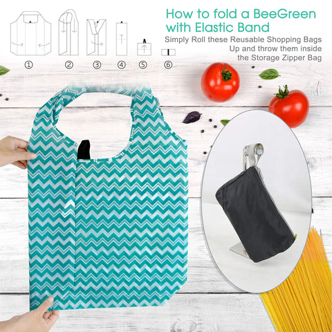 BeeGreen machine washable bags easy to clean after trips to market.