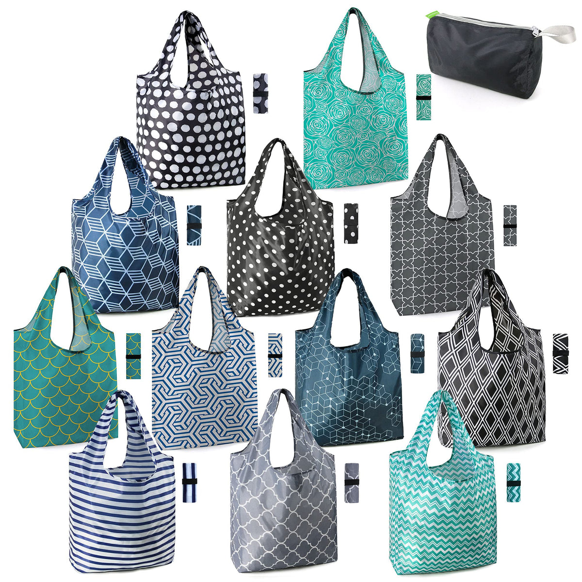 BeeGreen reusable grocery bags foldable design for easy storage and portability.