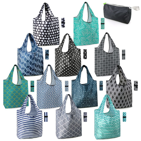 BeeGreen reusable grocery bags foldable design for easy storage and portability.
