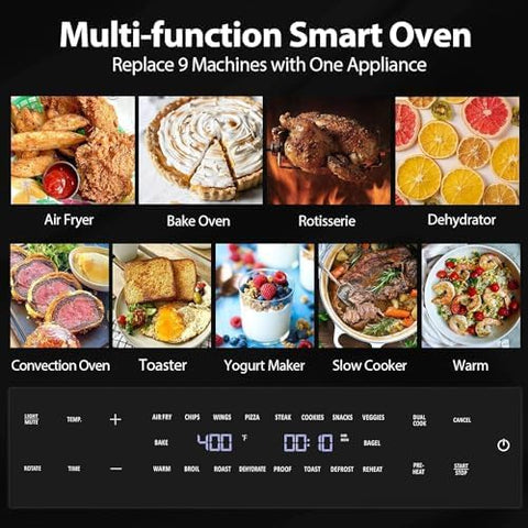 Beelicious 32QT control panel with 19+ presets for versatile cooking