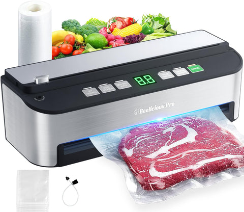 Beelicious Pro PressFree Vacuum Sealer front view for quick one-press sealing at home.